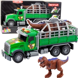 Zeleni transporter s dinosaurom sa svjetlima i zvukovima