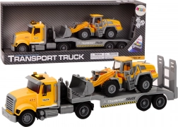 Žuti kamion s bagerom, svjetla i zvukovi