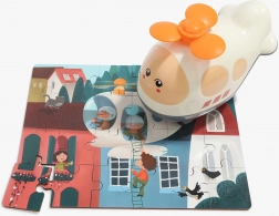 Drvene puzzle s igračkom helikopter 24 dijelova TOP BRIGHT