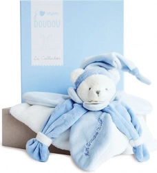 Poklon set Doudou – plišana tješilica plavi medo 24 cm