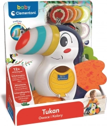Interaktivni tukan Adrian – učenje voća i boja, sorter žetona, CZ/SK verzija od Clementoni