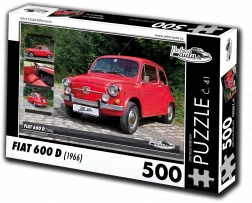 Puzzle Retro Automobili Fiat 600 D (1966) 500 komada