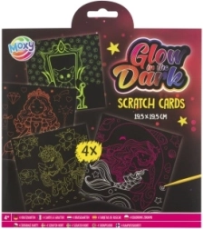 Svjetleće strugalice – djevojački motiv, set 4 kom