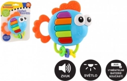 Glazbena zvečka i grizalo ribica sa svjetlom i zvukom, 14 × 14 cm, od 3 mjeseca