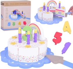 Drveni dugini rođendanski kolač