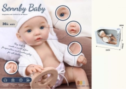 Tkanena lutka beba s kapicom Jagoda 32 cm