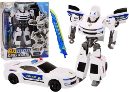 Auto-Robot 2u1 Transformirajući policijski automobil bijeli