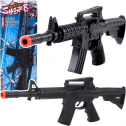 Dječja igračka – mehanička puška sa zvukom pucnjeva, crna 32 cm