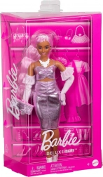 Barbie Deluxe Style lutka u metalik ružičastoj haljini