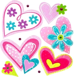 Small Foot Samoljepljive Dekoracije za Zid Srca