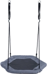 ECOTOYS šesterokutna ljuljačka „roda gnijezdo” siva