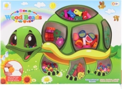 Drvene perle kornjača – komplet za nizanje