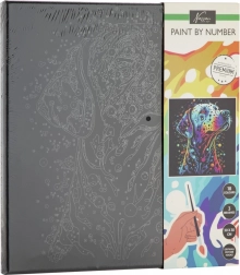 Slikanje po brojevima na crnom platnu – pas