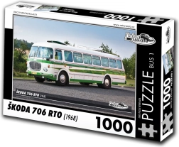 Puzzle RETRO-AUTA: autobus ŠKODA 706 RTO (1968) – 1000 dijelova