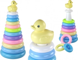 Slagajuća piramida s patkicom, 12 prstenova (39 × 17,5 × 17,5 cm)