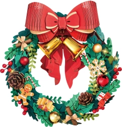 svjetleća 3D drvena slagalica adventski vijenac ROBOTIME ROLIFE