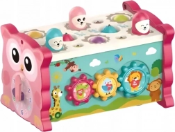 CHIPOLINO Motorička kocka 8u1 Sova Ružičasta