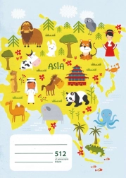 Školska bilježnica A5 s pomoćnim crtama za prvašiće, 10 listova