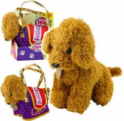 Plišana pudlica u torbici na čičak – ljubimac svijetlosmeđi