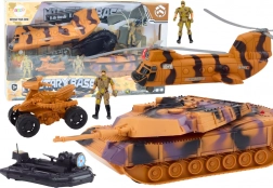 Vojni set Tenk Helikopter Padobranac Zvučni Efekti