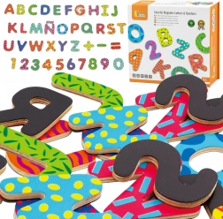 VIGA šarena magnetna slova i brojke – drveni set od 77 dijelova