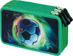 Školska pernica s tri razine Nogometna Lopta
