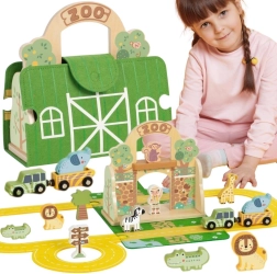 Tooky Toy mini zoo – prijenosni drveni set u kovčežiću