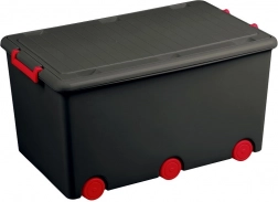 Višenamjenska kutija za igračke na kotačićima Tega siva