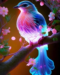 Dijamantno slikanje čarobna ptica 30 × 40 cm