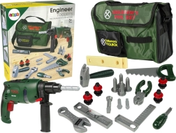 Dječji set alata u torbi s bušilicom, čekićem i pilom