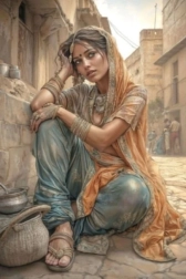 Dijamantno slikanje arapska žena 30 × 40 cm