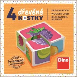 Dino drvene kocke Voće 4 kom