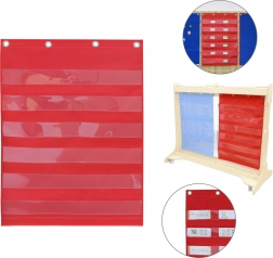 Tekstilni džepni panel za kartice MASTERKIDZ, crveni