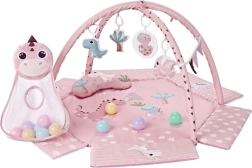 TinyMini Dino Pink Baby Play Mat with Play Gym and Balls