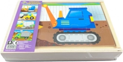 Drvene puzzle – gradilište 4 auta