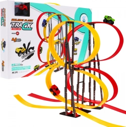 Dječja trkaća staza s autićima i petljama, 198 dijelova