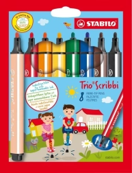 Set flomastera STABILO Trio Scribbi 8 kom