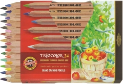 Trokutaste jake pastele KOH-I-NOOR Triocolor Natur, 24 kom