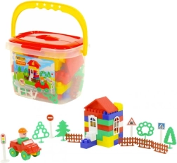 Building set in a container, 52 pieces