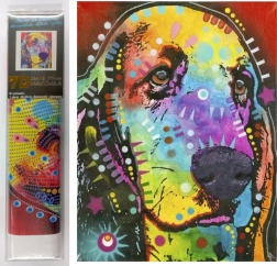 Dijamantno slikanje 7D – pseći pogled 30 × 40 cm