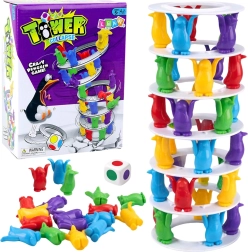 Obiteljska balansirajuća igra ludi pingvini na tornju