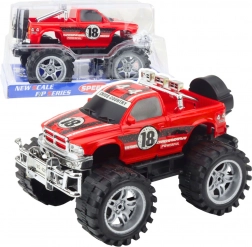 Terensko vozilo sa stražnjim pogonom, velika kola, crveno, 27 cm