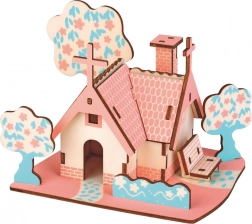 Woodcraft drvene 3D puzzle američka koliba