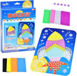 Kreativna pjenasta mozaika raketa – samoljepljivi izrezci za djecu