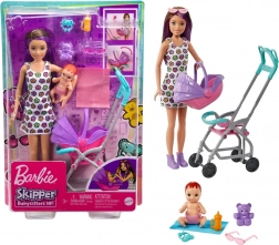 Barbie Skipper dadilja – kolica s bebom i dodacima