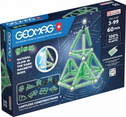 Svjetleće reciklirane magnetne kocke 60 kom Geomag Glow