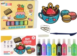 Set za oslikavanje stakla Slatkiši DIY 8 boja sa šljokicama