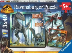 Ravensburger puzzle Jurski svijet: Vlast 3×49 dijelova