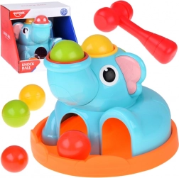 Edukativna igračka slonić – zabijajući sorter s batićem i kuglicama