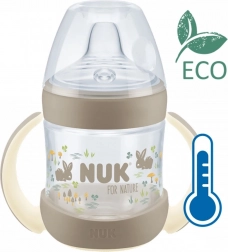 Trenažna bočica NUK for Nature s kontrolom temperature 150 ml smeđa (6–18 mjeseci)